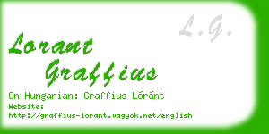 lorant graffius business card